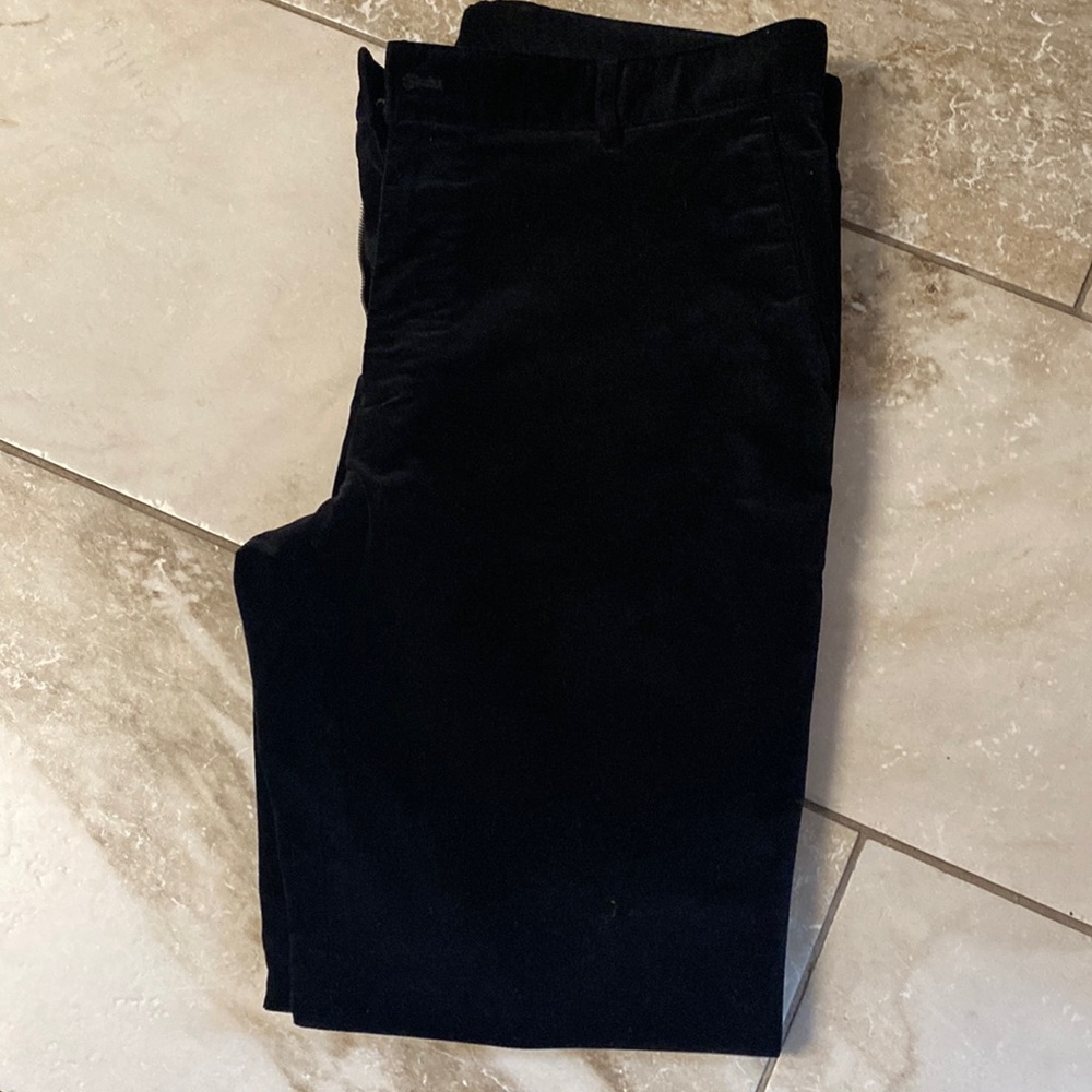 Men size 34 black velour pants